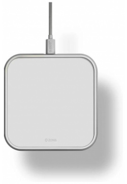 Беспроводное зарядное устройство ZENS Aluminium Single Wireless Charger 10W  Цвет белый ZESC11W/00