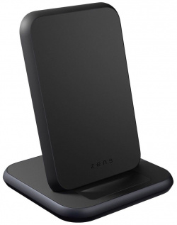Беспроводное зарядное устройство ZENS Aluminium Stand Fast Wireless Charger в комплекте с адаптером питания USB C PD мощностью 18 Вт  Цвет черный ZESC15B/00