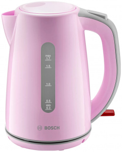 Чайник электрический Bosch TWK7500K розовый/серый 