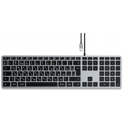 Клавиатура Satechi Slim W3 USB C Wired Keyboard RU Серый космос  ST UCSW3M