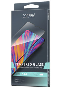 Защитное стекло BoraSCO Full Glue для ITEL A60s черная рамка 73148 Защищает