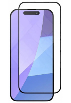 Стекло защитное 2 5D VLP Corning S Glass для iPhone 15 Pro с черной рамкой 