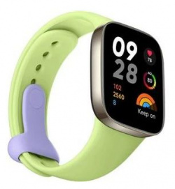 Ремешок силиконовый для умных Redmi Watch 3 Silicone Strap лаймовый зеленый Xiaomi BHR6938GL 