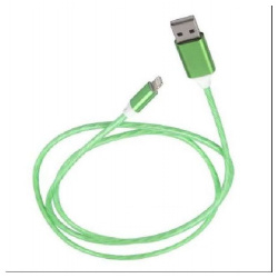 Дата кабель Red Line USB – 8 pin для Apple  2А нейлоновая оплетка зеленый УТ000035433