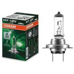 Лампа автомобильная OSRAM H7 55W PX26d Ultra Life 12V  64210ULT