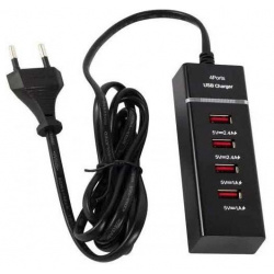 Сетевое зарядное устройство удлинитель Red Line 4 USB (модель P 1)  Fast Charger 1 5м компактный черный УТ000029870