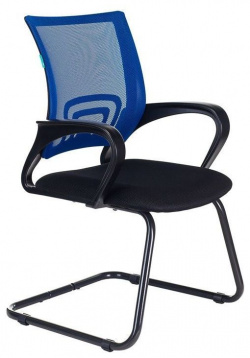 Кресло Бюрократ CH 695N AV/BL/TW 11 на полозьях синий TW 05 сиденье черный П