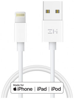 Кабель Xiaomi ZMI MFi AL813 USB  Lightning 100cm White