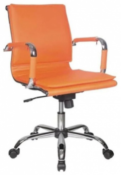 Кресло руководителя Бюрократ CH 993 Low/orange оранжевый искусственная кожа 
