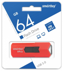 Флешка SmartBuy 64Gb Stream red USB 3 0 