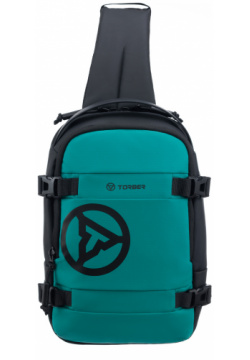 Рюкзак Torber Xtreme на одно плечо  зелёный/чёрный 20х8х31 см 5л TS1042GR К