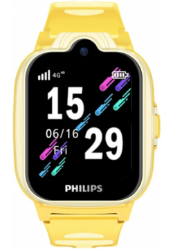 Смарт часы Philips Kids W6610 1 69" IPS корп желтый рем (CTW6610YL/00) CTW6610YL/00 