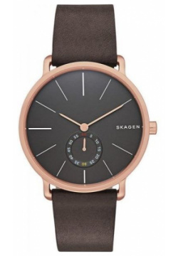 Наручные часы Skagen Leather SKW6213 Платформа HAGEN  Мужские кварцевые