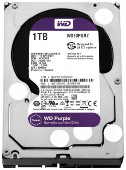 Жёсткий диск WD Purple 1Tb (WD10PURZ) WD10PURZ Разработаны специально для