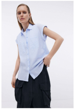 Блузка BAON B1924043 Рубашка в полоску без рукавов (арт  B1924043)
