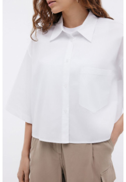 Блузка BAON B1924023 Укороченная рубашка из хлопка (арт  B1924023)