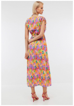 Платье BAON B4524125 макси из вискозы с цветочным принтом  (арт B4524125)