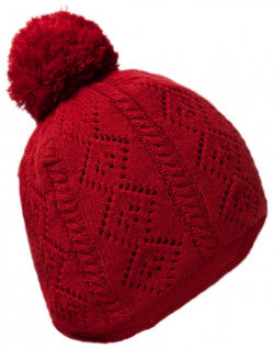 Шапка Comfort Red Fox Изящная женская шапочка с помпоном и оригинальной 