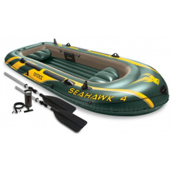Лодка надувная четырехместная Intex Seahawk 400 Set (68351) 