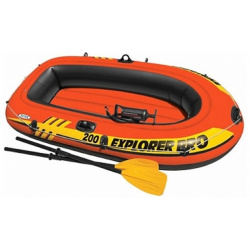 Надувная лодка Intex Explorer Pro 200 Set с пластик  веслами и насосом 58357 уп 3