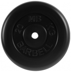 Диск обрезиненный d31мм MB Barbell PltB31 20 кг черный 