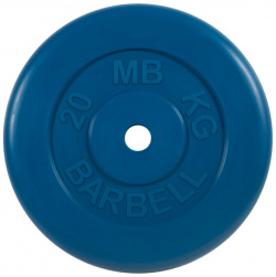 Диск обрезиненный d31мм MB Barbell PltC31 20 кг синий 