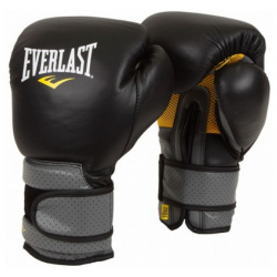 Перчатки тренировочные Everlast Pro Leather Strap 10 oz черный 691001 