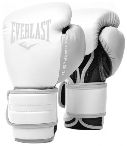 Боксерские перчатки тренировочные Everlast Powerlock PU 2 8oz бел  P00002287