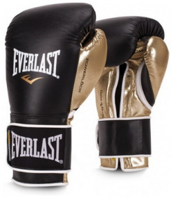Боксерские перчатки Everlast Powerlock 12 oz черн/золот  P00000723 Тренировочные