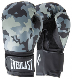 Перчатки тренировочные 12oz Everlast Spark P00002791 серый\камуфляж 