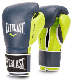 Перчатки тренировочные Everlast Powerlock 16 oz синий/зеленый P00000618 
