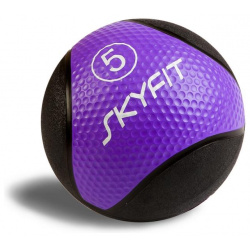 Медицинский мяч 5 кг SkyFit SF MB5k черный фиолетовый 