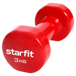 Гантель виниловая Core 3 кг Star Fit DB 101 красный 