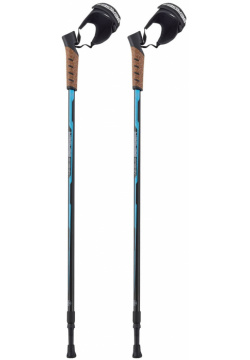 Скандинавские палки Berger Nimbus 2 секционные  77 135 см черный\голубой