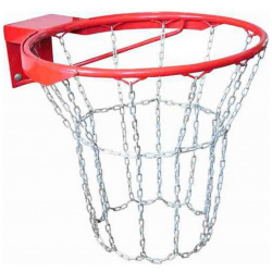 Кольцо баскетбольное № 7 антивандальное  диаметр 450 мм красное NoBrand
