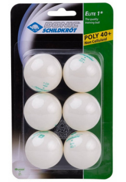 Мячи для настольного тенниса Donic Elite 1  6 штук 618016 белый