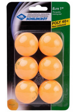 Мячи для настольного тенниса Donic Elite 1  6 штук 618017 оранжевый ОСНОВНАЯ