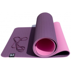 Коврик для йоги Original Fit Tools 6 мм двуслойный TPE FT YGM6 2TPE 4 бордово розовый 