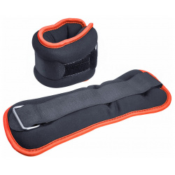 Утяжелители Sportex (2х1 5кг) (нейлон) в сумке (черный с оранжевой окантовкой) ALT Sport HKAW104 2 
