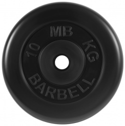 Диск обрезиненный d31мм MB Barbell PltB31 10 кг черный 