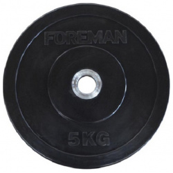 Диск бампированный обрезиненный Foreman D50 мм 1 5 кг FM\BM черный 