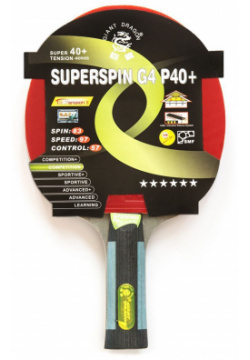 Теннисная ракетка Weekend Dragon Superspin 6 Star New (коническая) 51 626 04 2 О