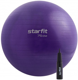 Фитбол d75см Star Fit с ручным насосом GB 109 фиолетовый 