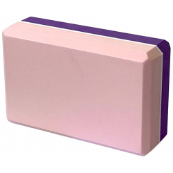 Йога блок полумягкий 2 х цветный (фиолетово розовый) 223х150х76мм  из вспененного ЭВА E29313 7 NoBrand