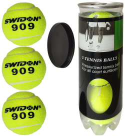 Мячи для большого тенниса Swidon 909 3 штуки (в тубе) E29380 NoBrand 