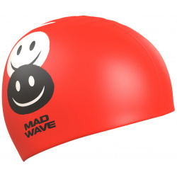 Юниорская силиконовая шапочка Mad Wave Emoji M0573 08 0 05W красный ОСНОВНАЯ