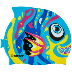 Шапочка для плавания детская Torres Junior  силикон SW 12206AF голубой