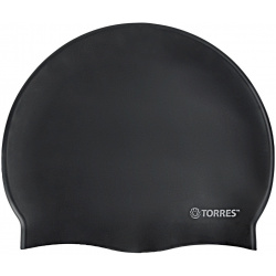 Шапочка для плавания Torres No Wrinkle  силикон SW 12203BK черный