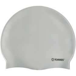 Шапочка для плавания Torres No Wrinkle  силикон SW 12203SV серебристый