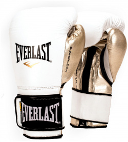 Перчатки тренировочные Everlast Powerlock 12oz P00000608 белый\золотой 